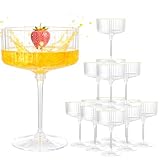 LIYH 20 Pcs 10oz Plastic Martini Glasses for Champagne Tower, Gold Rim