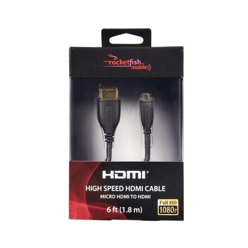 Rocketfish RF-BD38 Micro HDMI to HDMI 6ft Cable
