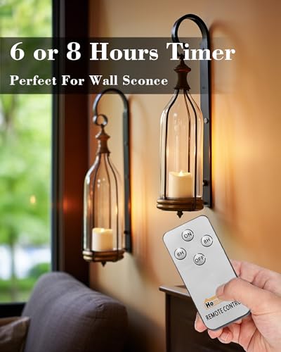 Homemory HBKBSQDNBYKDS12 12Pack Timer Remote Control Flameless Led Votive Candles thumb #2