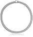 Sterling Silver Rhodium Plated High Polished Mesh Necklace, 17"