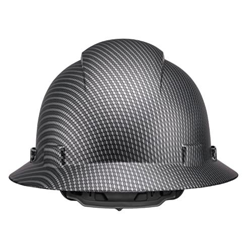 Full Brim Osha Ansi Construction Hard Hat Work Approved Safety Helmet, Grey Silver Black Carbon Fiber Custom Design Hard Hats, 6Pt, Cascos De Construccion Hardhat For Men & Women, Hard Hat By Acerpal #TOP7