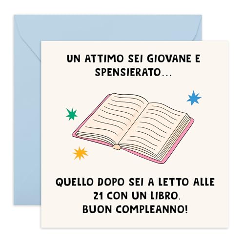 Central 23 Biglietto Auguri Libro Lettura Divertente Invecchiare Amici Famiglia Comico Viene Con Adesivi Regalo Compleanno Regalo Carino
