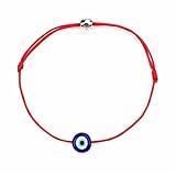 2pcs Evil Eye Adjustable Bracelet Kabbalah String Bracelet/BFF Bracelet (Red)