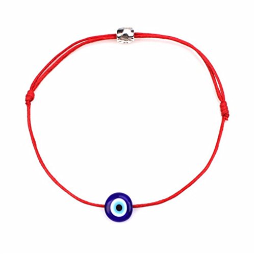 Ziper 2pcs Evil Eye Adjustable Bracelet Kabbalah String Bracelet/BFF Bracelet (Red)