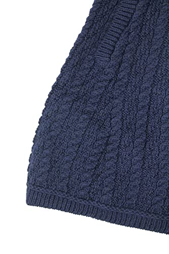 Aran Crafts Women's Cable Knit Soft Collar 3 Button Coat (100% Merino Wool)4