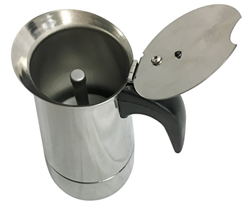 Wee's Beyond 7522-04 Brew-Fresh Espresso Maker, 4 Cup, Stainless Steel #TOP1