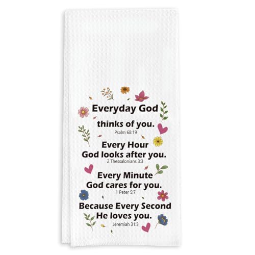 Zelaxeyi Friendship Tea Towel for Besties, Christian Gifts for Women and Men, Absorbent Quick-Drying Kitchen Towel 16 * 24in