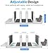 FLEVO Vertical Laptop Stand Holder - 3 Slot Adjustable Dock, Space-Saving Laptop Holder for Computer, Tablet, Phone