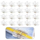 Materiales de Alta Calidad y Diseño Compacto: Fabricados en PVC transparente y cobre fosforoso, aseguran excelente conductividad y resistencia a la corrosión, evitando obstruir la luz de las tiras. Perfecto para perfiles de aluminio en proyectos de iluminación.