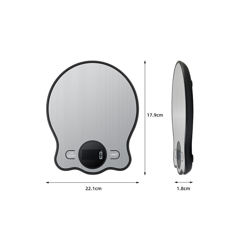 Báscula Digital de Cocina con Pantalla LCD, Báscula Digital de Cocina y Alimentos, Báscula for Onzas y Gramos de Alimentos, Ingredientes Secos y Líquidos(3kg/1g)
