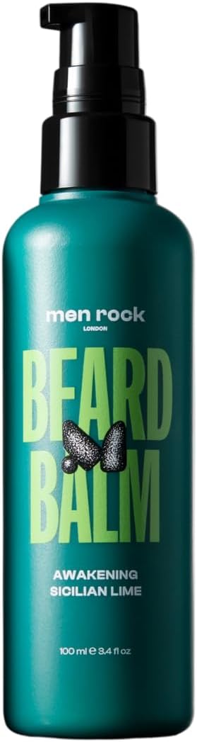 Men Rock Awakening Beard Balm - Sicilian Lime - Leave In Beard Conditioner for Men - Mens Skincare Products - Conditioning and Softening Balm - 100 ml