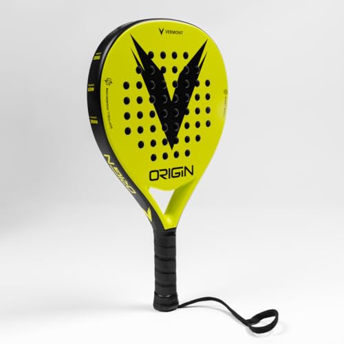VERMONT Origin Padelracket | Lichtgewicht, duurzaam en nauwkeurig padeltennisracket - perfect voor beginners en spelers van alle leeftijden (Senior (355 g))