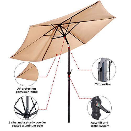 Giantex Patio Umbrella, Beige #TOP3