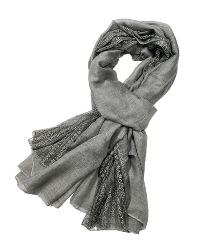 Shanlin Super Large Cotton Blend Lace Scarves for Women (76"x42")2
