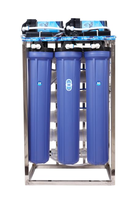 Image of 100 LPH Commercial RO + UV Water Purifier with Double Pump Purification and Fully Automatic Function, TDS Adjuster, Dust Protective Cover, Blue