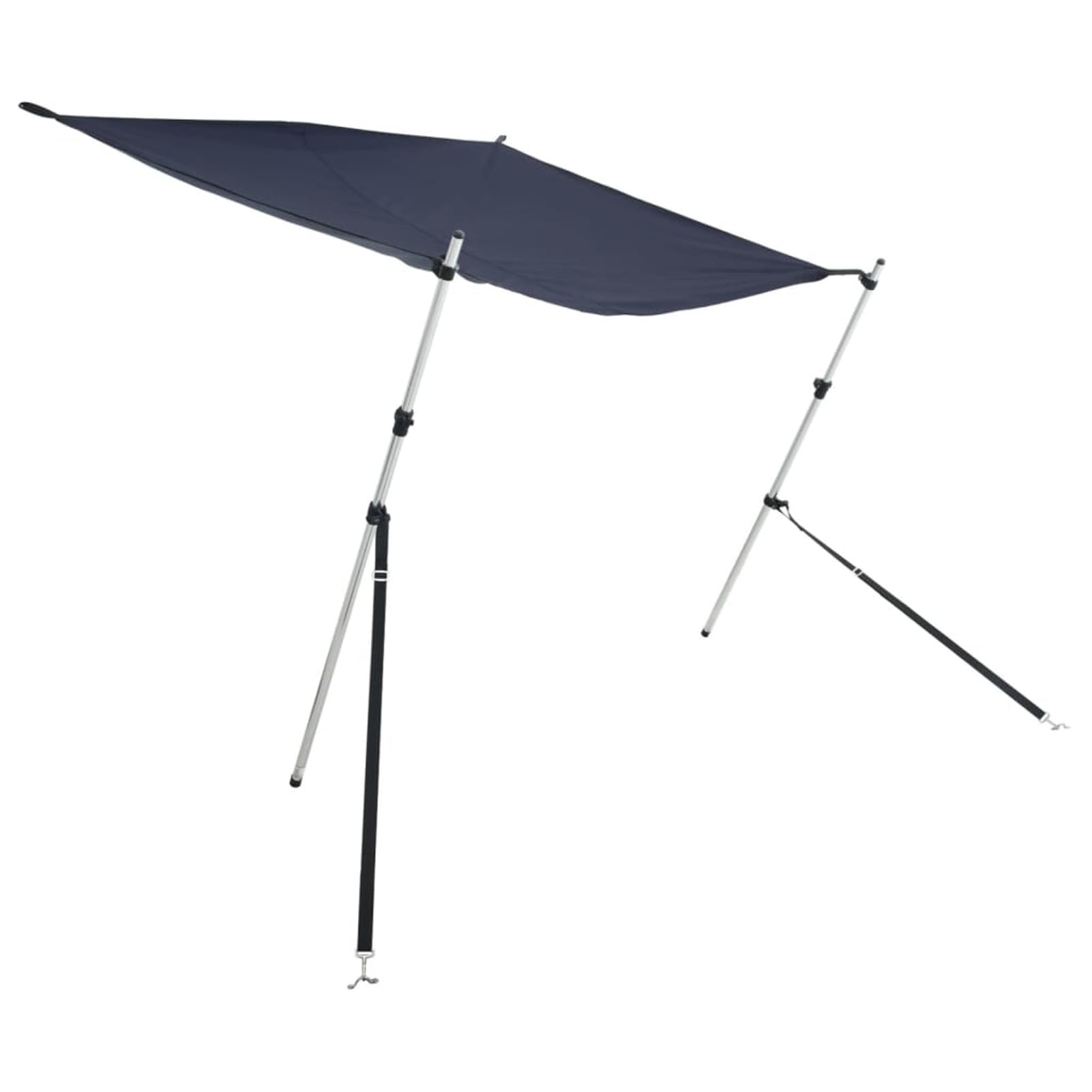 Tendalino Estensione a T, Ombreggiatura per Barche, 170x170x(115-183) cm, Poliestere 600D con Rivestimento PU e Struttura in Alluminio, Accessorio per Tendalino Bimini e Coperture Barca da Pesca e da