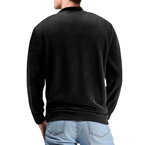 Men's Quarter Pullover – Lightweight 1/4 Zip Long Sleeve Sweatshirt, Slim Fit Casual Half Zipper Fleece Jacket2