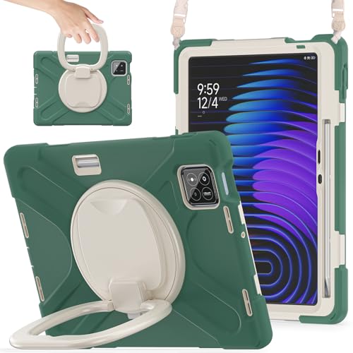 kaidisen 360�x��] Xiaomi Pad 8 Pro / Pad8 �p�� �P�[�X Xiaomi Pad 7 Pro / Pad7 �p�� �J�o�[ �c�u�� �ϏՌ� ��� ������t�� �V�����_�[�x���g �X�g���b�v�t�� �q�� �L�b�Y �A�E�g�h�A,�[��