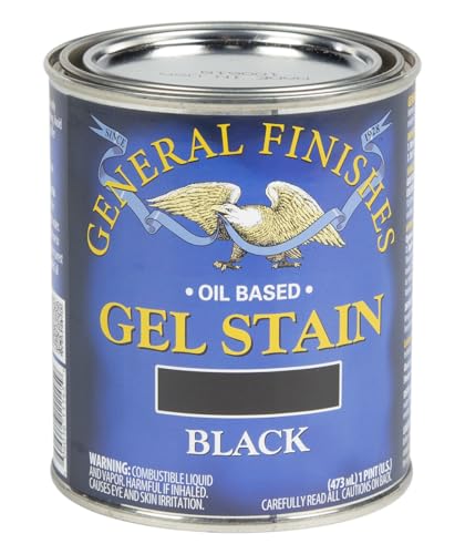 General Finishes Oil Base Gel Stain, 1 Pint, Black