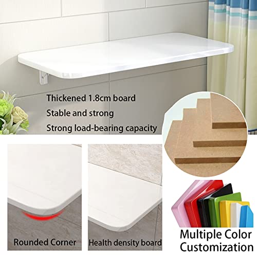 Table flottante murale rabattable bois massif pour petit espace