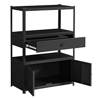 Amazon｜スチールラック 扉付き 引き出し収納 | 奥行40cm スリム | 耐
