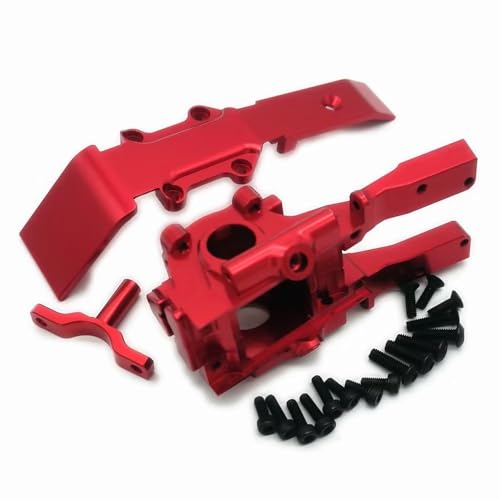 Aluminum Front Bulkhead Gear Box and Skidplate Red for Traxxas 1/16 Mini E-Revo Slash Summit 7030X 7043 7037