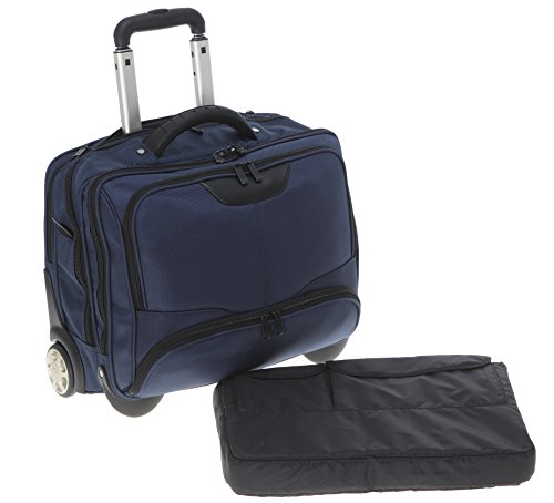 Trolley Laptoptrolley mit entnehmbarer POLSTERTASCHE 17 Zoll [41 cm x 29 cm] BLAU