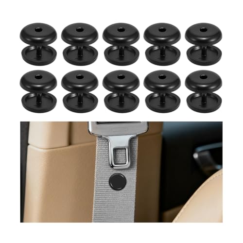 Ywdiml 10 Sets Car Seat Belt Button Stop, Snap-On Vehicle