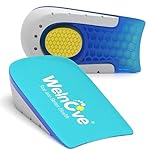 Welnove Shoe Inserts Gel Heel Cushion Cup for Achilles Tendonitis, Plantar Fasciitis, Heel Pain, Heel Spur, 1" Height Heel Lift Support for Women 4.5-7.5 & Men 4-6(1 Pair)