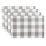 Elrene Home Fashions Farmhouse Living Buffalo-Check Placemats, Rustic Dining-Table Decor, Set of 4, 13