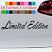 Adesivo per auto “Limited Edition” in vinile, JDM OEM, 70-nero, 10 x 2 cm