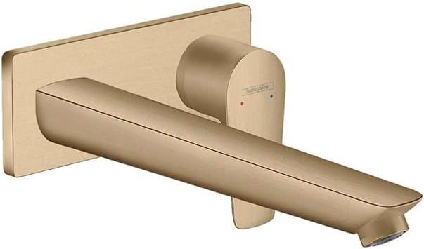 hansgrohe Talis E Flush-Mounted Tap with Spout Length 225 mm for Wall Mounting Brushed Bronze