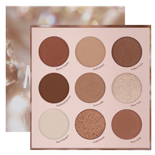 docolor Eyeshadow Palette, 9 Colors Brown & Copper Tones Palette with Matte & Shimmer...