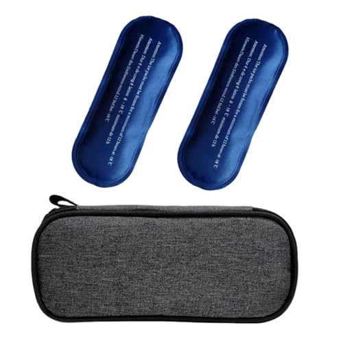 Medical Bag Mini Isolated Pack with 2 Small Ice Pack Travel Bag Convenient Keep Cool Protective Insulation Cooling Bag
