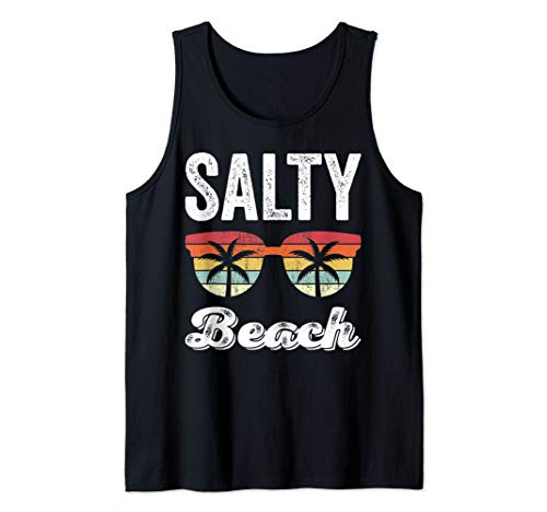 Salty Beach Tank Top Funny Beach Vacation Shirt Summer Tank Top