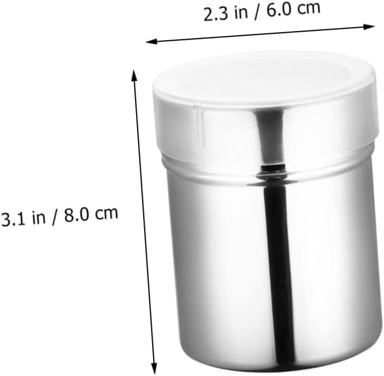 Stainless Steel Condiment Sprinkler Cocoa Powder Sifter with Smooth Outlet Easy Control for Sugar and Spices for Home and Restaurant Use