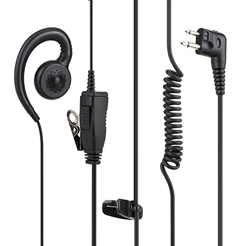 Hwayo Walkie Talkie Swivel Earpiece With Microphone And Ptt For Mot Two Way Radio - Motorola Swivel Earpiece Compatible With Walkie Talkies Cls1410, Cls1100, Hkln4604A (1 Pack) #TOP2