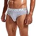 Meggsnle Bragas para hombre, suave, transpirable, ropa interior, adecuado para deportes, viajes, bikini sexy, tanga holgada, para novio, marido, ropa interior, regalo para él, gris, XL