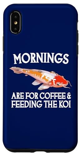朝はコーヒーと鯉の餌やりに スマホケース iPhone XS Max 用