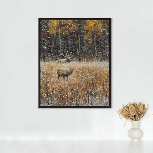 Diamond Painting Strass Point de Croix Cerf Chat XL 80x110 cm DIY