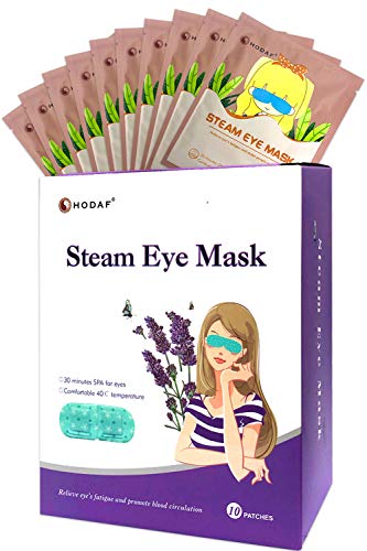 Gentle Steam Eye Heat Mask, Hawwwy 10 Pack, The Best Heating Eye Mask, Just Put-On and Relax, Reduces Stress, Puffy Eyes Dark Circles, Disposable, Compress Moist Compresses Dry Hot Heated Pad