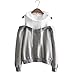 Produktbild Yanhoo-Herbst Winter Damen Pullover Schulterfrei Hoodies Langarm Pulli Langärmel Mode Sweatshirt mit Kapuze Pullover Tops Bluse
