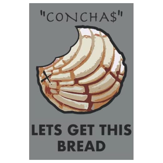 Lets Get This Bread Conchas Premium: notebook daily planner 6 x 9 inches
