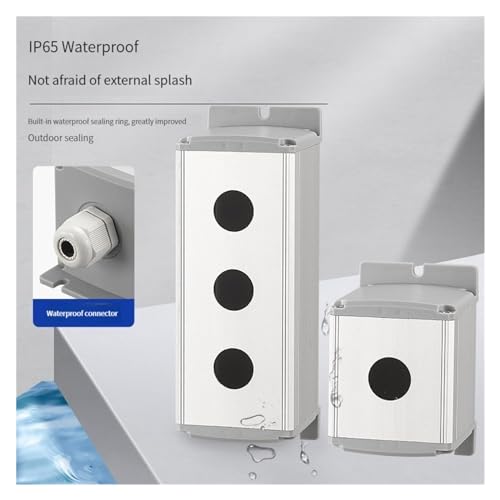 Boîte de commutation en aluminium et bouton métal pour finition premium