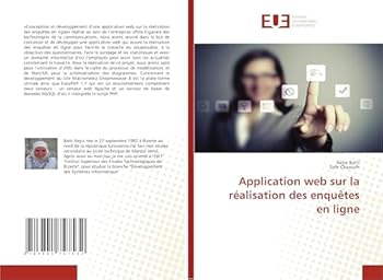 Paperback Application Web Sur La Réalisation Des Enquètes En Ligne [French] Book
