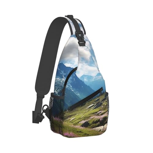Bolso tipo sling unisex negro para trekking y viaje miniatura 7