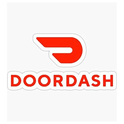 DOORDASH Red - Sticker Graphic - Auto, Wall, Laptop, Cell, Truck Sticker for Windows, Cars, Trucks