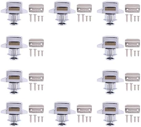 HouYeen Cabinet Push Button Catch Lock Door Latch Knob for Boat RV Motorhome Caravan Camper Van Yacht Horsebox Furniture Drawer Cupboard Set of 10