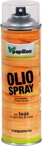 OLIO PORTETTIVO RAVVIVANTE PER LEGNO SPRAY 500ML TEAK MOBILI TRASPARENTE