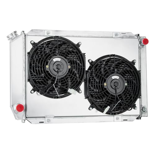 Tepilauda 3 Row Radiator Shroud Fan for Ford Mustang GT LX 5.0L V8 MT 1979-1993 Aluminum Radiator with Fan Replacement 3 Rows Radiators Fans by Tepilauda - Used condition - US$148.20